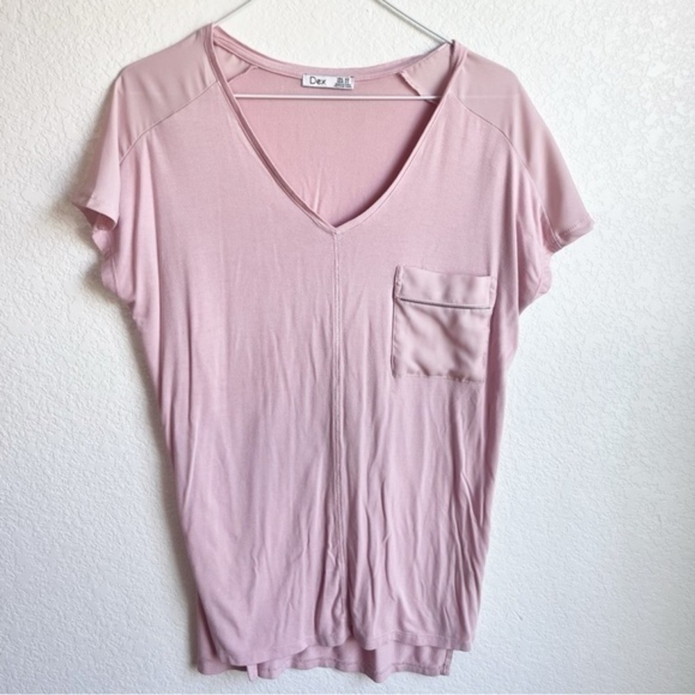 Dex relaxed blouse with chest pocket light pink size XS